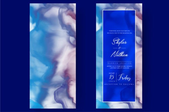 Blue Marble Stone Texture Wedding Menu: A Designer's Guide