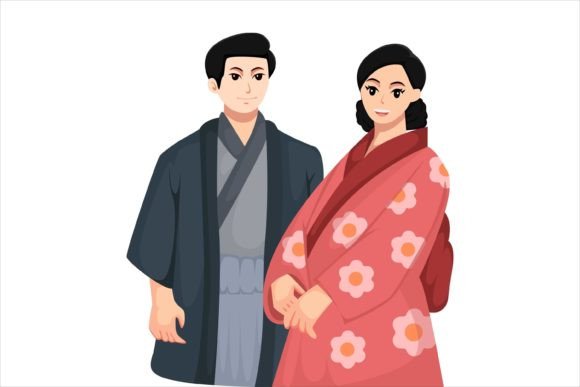Capturing Tradition in Vector: The Art of Japanese Wedding Illustration