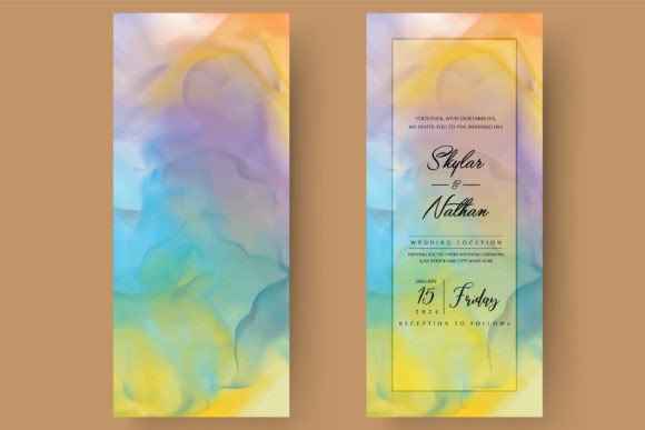 Colorful Marble Texture Wedding Menu: A Design Asset for Every Occasion
