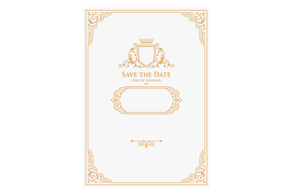 Golden Calligraphic Wedding Invitation F: Elegant Design & Practical Uses