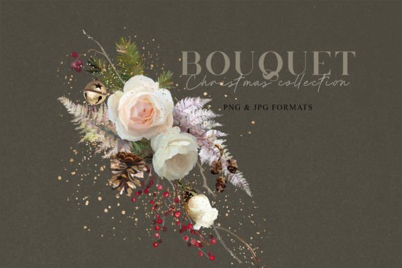 Rich Oil Painting Florals for Holiday Design