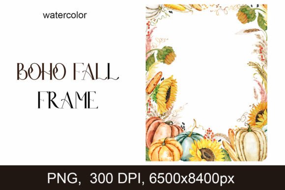 Warm Up Your Autumn Designs with a Boho Fall Frame PNG