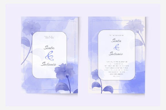 Watercolor Simple Purple Floral Wedding: A Designer's Dream