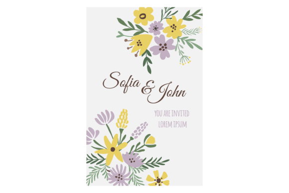 Wedding Card Template: A Floral Bouquet Design Guide