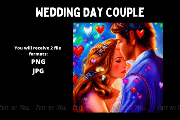 Wedding Day Couple – A Graphic Illustration for Creative Projects