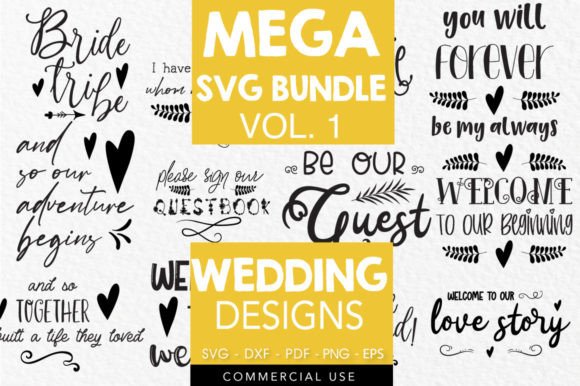 Wedding Designs SVG Bundle Vol. 1: Elegant Graphics for Your Special Day